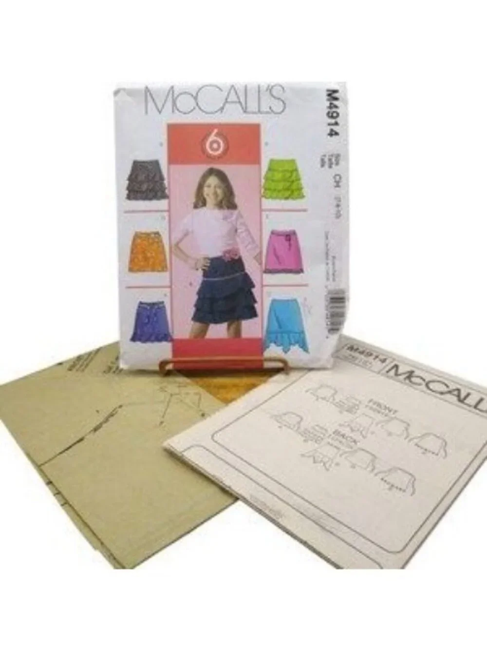 Vintage Sewing Pattern McCalls M4914 Child Girls Skirts 6 Styled Sizes 7-8-10 UC